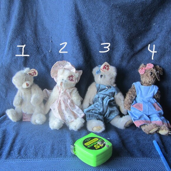 VTG TY LARGER BEARS, WITH TAGS SET OF 4 - Picture 1 of 16